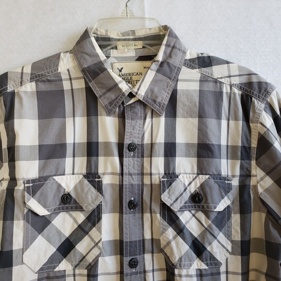 American Eagle Outfitters Mens Shirt Button Up  Long Sleeve Size M Multicolor - Picture 2 of 12